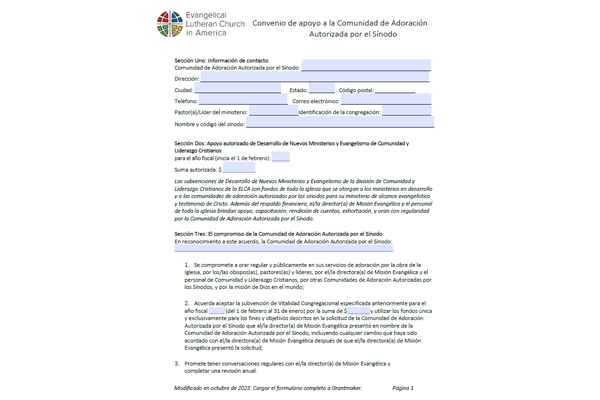SAWC Covenant Spanish