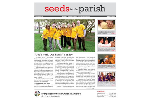 Seeds for the Parish – Spring – 2013