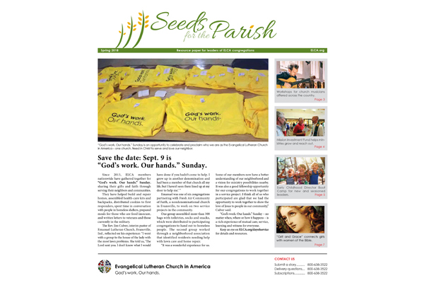 Seeds for the Parish – Spring – 2018