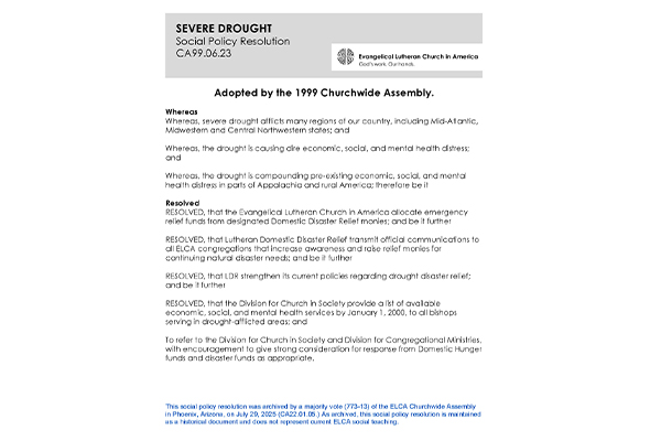 Severe Droughts SPR99