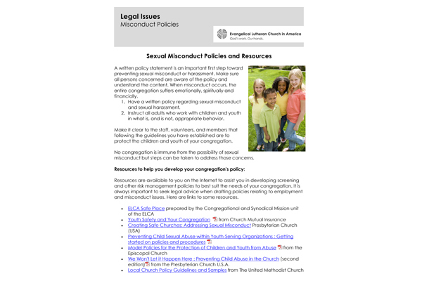 Sexual Misconduct Prevention Policies