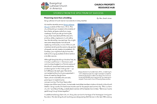 Spectrum of Success Story: Vang Lutheran (Dennison, MN)
