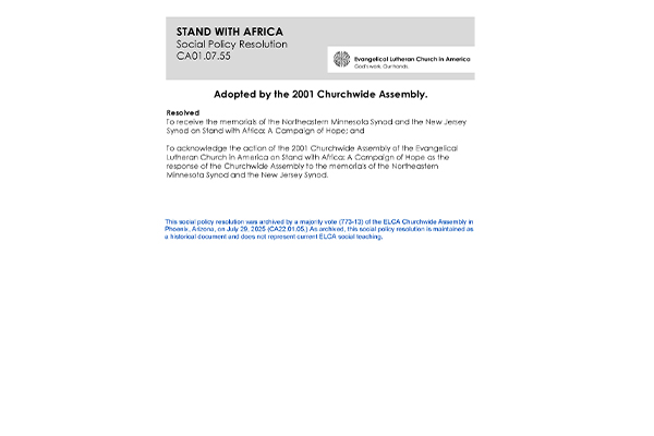 Stand with Africa SPR01