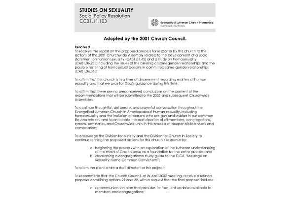 Studies on Sexuality SPR01