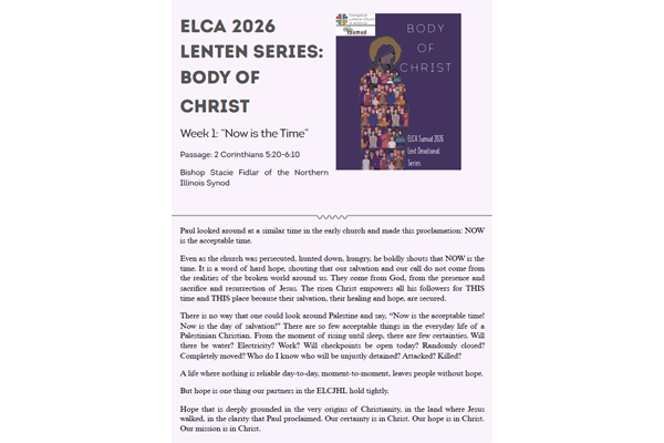 Week 1 Lenten Series – Bishop Fidlar “Now is the Time”