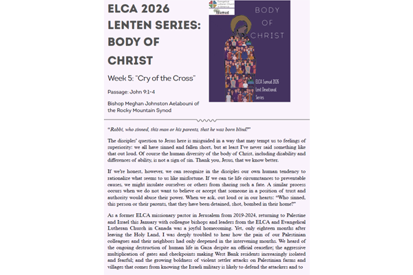 Week 5 Lent Series – Bishop Johnston Aelabouni “Cry of the Cross”