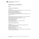 Worship Resource Natural Disaster