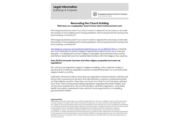 Legal Information – Zoning Land Use