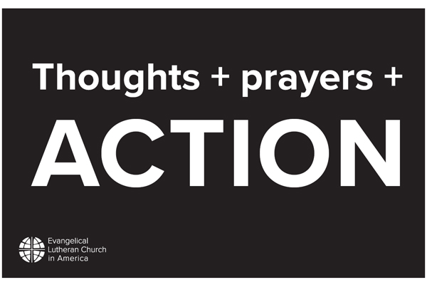 Advocacy Rally Sign 11×17 Thoughts Prayers Actions
