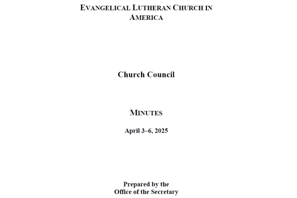 Church Council Minutes April 3-6, 2025