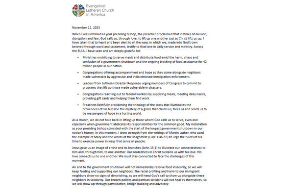 Presiding Bishop Curry: Pastoral Message Serving Neighbors in Troubled Times