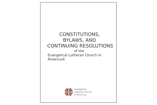 Binder Cover Insert for Constitutions, Bylaws, and Continuing Resolutions of the ELCA