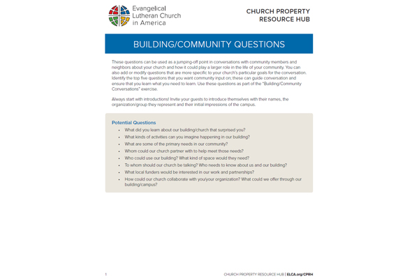 Resource: Building Community Questions