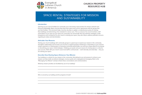 Resource: Space Rental Strategies