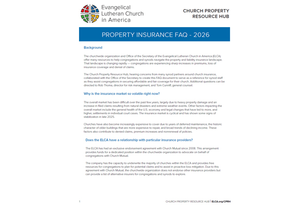 Resource: Church Property Insurance FAQs
