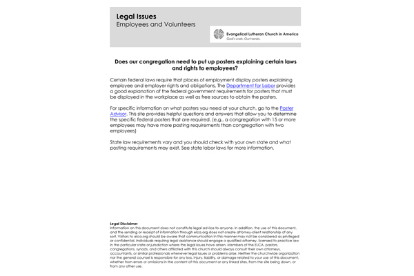 Employment Posters on Rights and Obligations