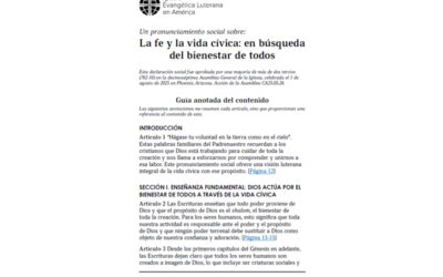 Civic Life and Faith Social Statement (Spanish)