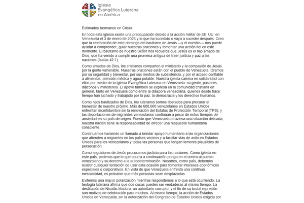 Presiding Bishop Curry Issues Statement on Venezuela Spanish