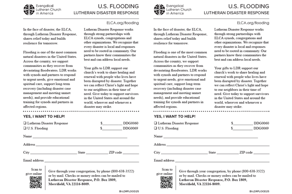 Lutheran Disaster Response US Flooding Bulletin Insert