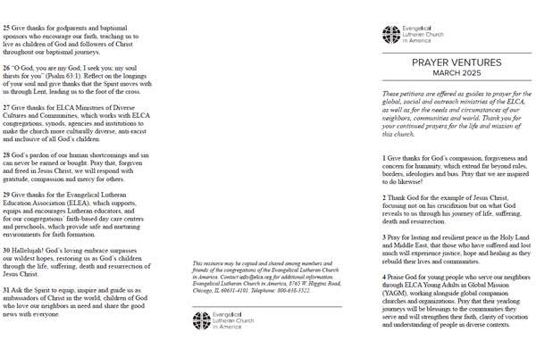 Prayer Ventures – March 2025 (legal)