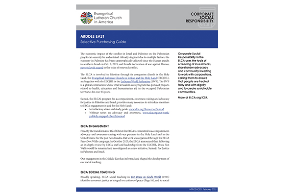 Middle East Selective Purchasing