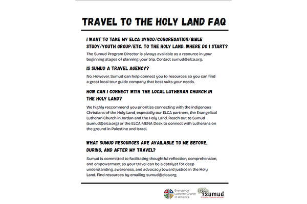thumbnail image of Travel to the Holy Land FAQ document by Sumud