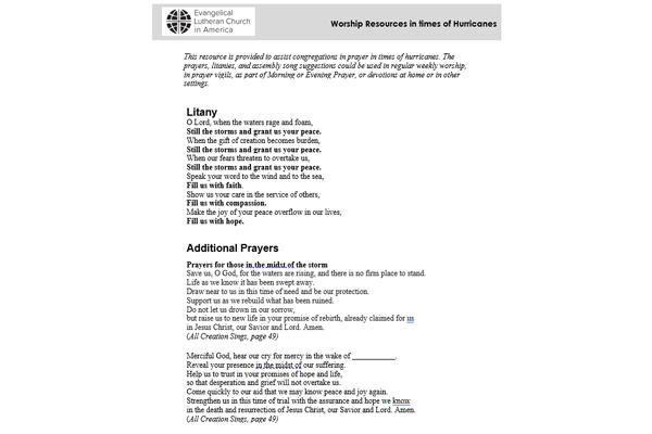 Worship Resource: Hurricane (DOC)