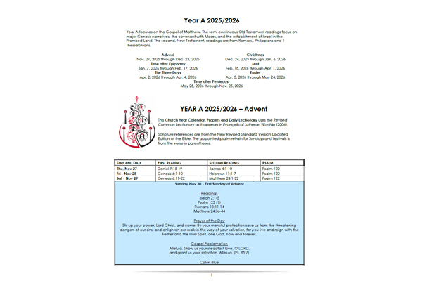 Year A – ALL 25-26