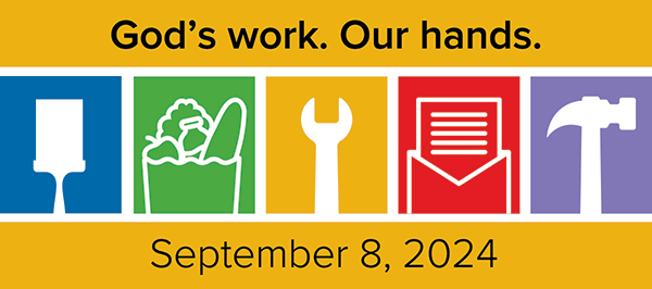 "God's work. Our hands." Sunday